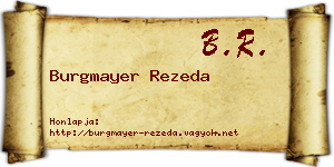 Burgmayer Rezeda névjegykártya